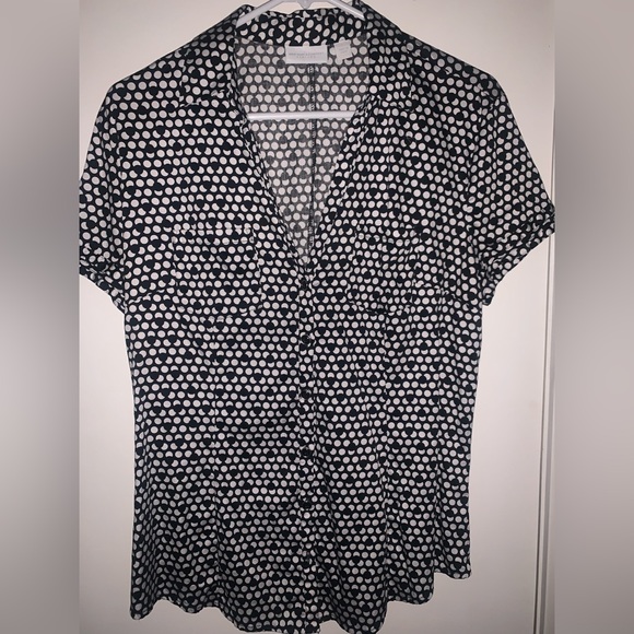 Top Sans Manches New York & Company – Taille XL – Col Boutonné Et Coupe Hi-low